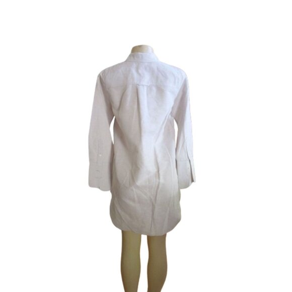 Vintage J. Crew Linen Blend Light Beige Tunic Style Button Down Shirt, XS - Picture 5 of 7